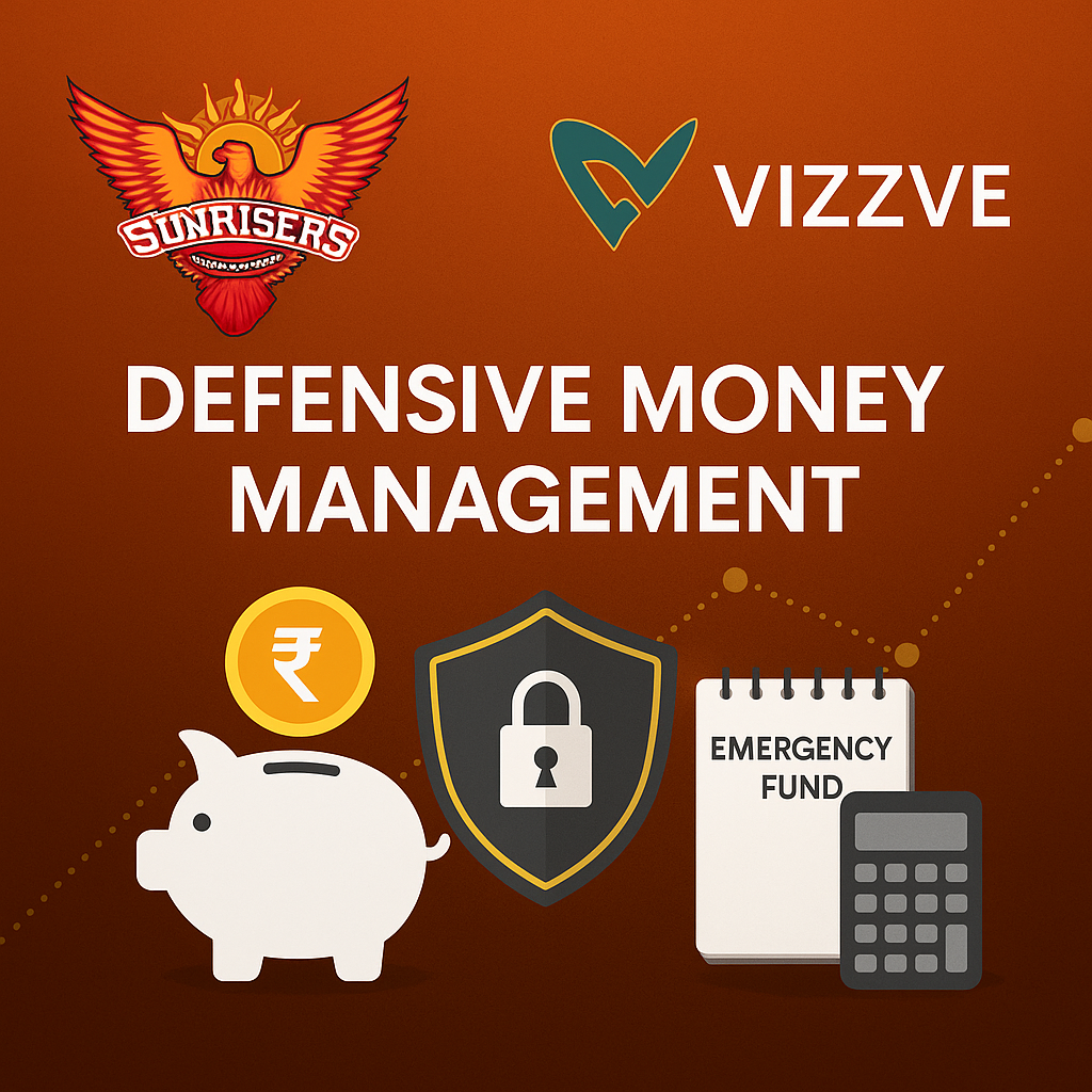 Sunrisers Hyderabad logo with shield and finance icons