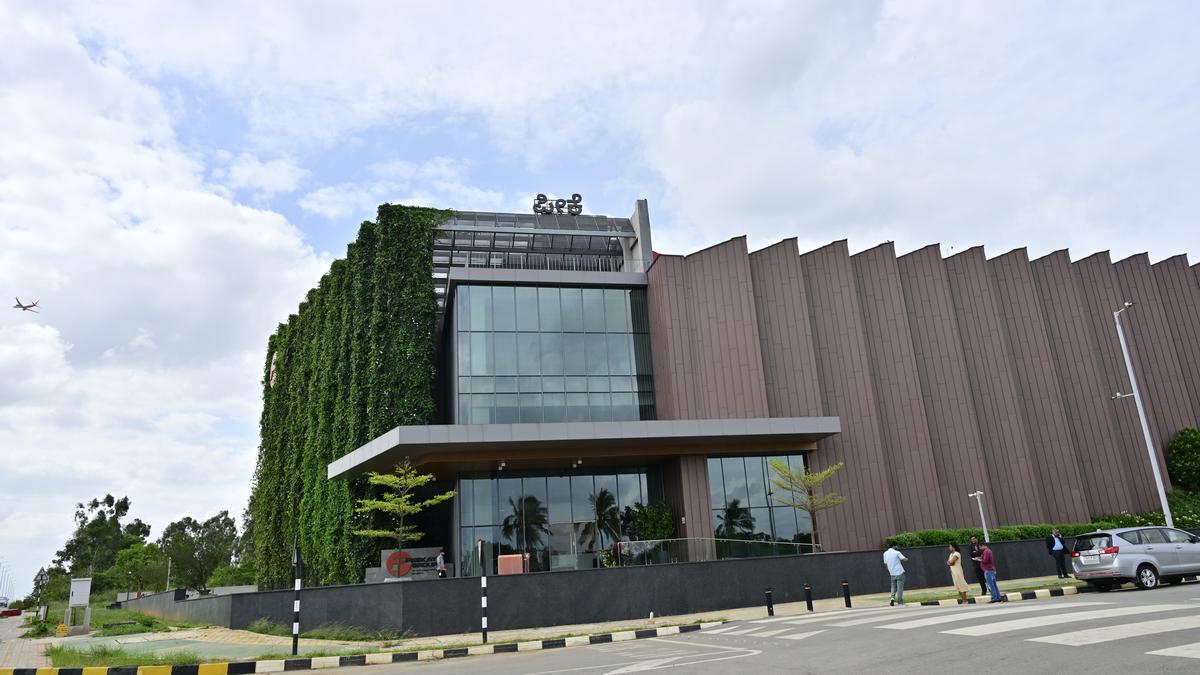 Aerial view of Bengaluru aerotropolis showcasing smart city and sustainable infrastructure development.