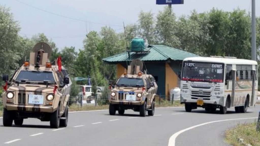 Damaged buses after collision during Amarnath Yatra in Ramban, Jammu and Kashmir