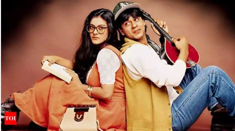 "Collage of iconic Bollywood movie scenes from Sholay, DDLJ, Lagaan, and others"