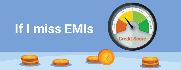 Worried man looking at EMI due notification on his phone, with Vizzve app showing solutions for EMI delay.