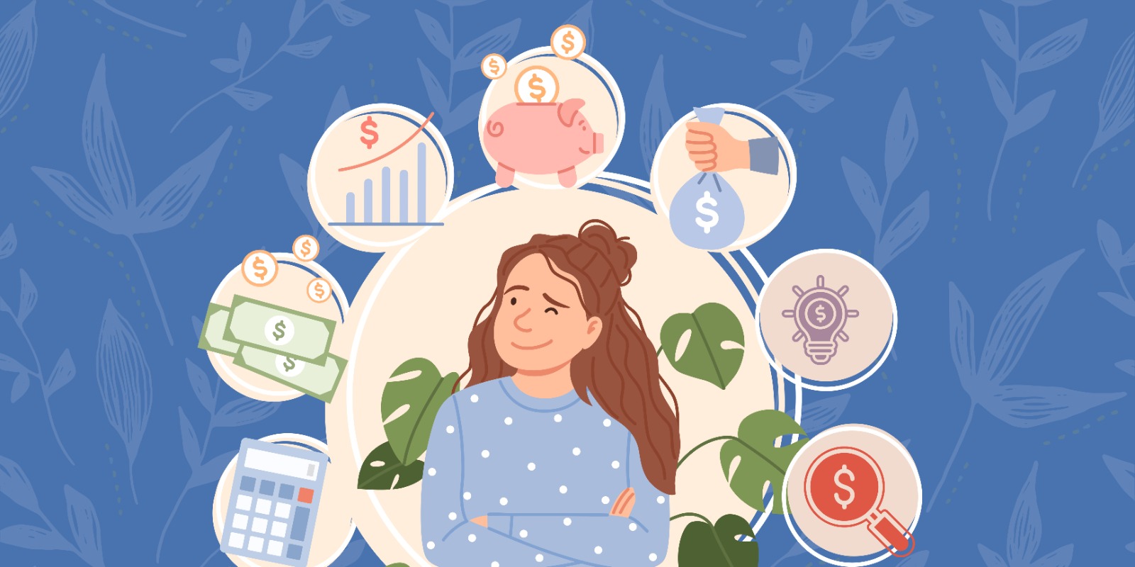 Confident Indian woman using the Vizzve Finance app for loans and budgeting.