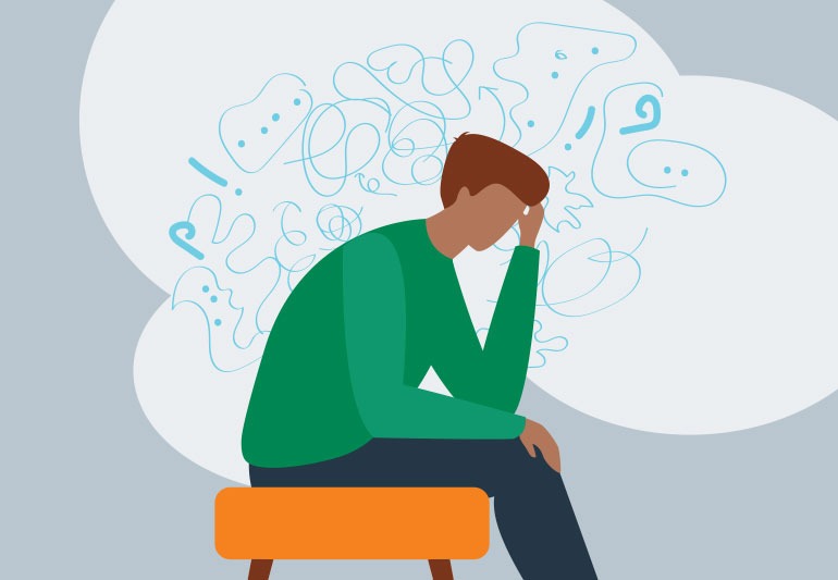 A split-brain image with one side dark and anxious (scarcity) and the other side bright and confident (growth), symbolizing financial mindset transformation.