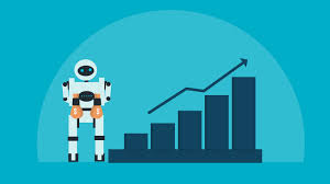 Artificial Intelligence analyzing stock market data on a digital screen