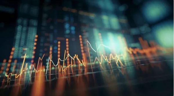 "Indian stock market closing data on trading screen with Nifty and Sensex rising on July 4"