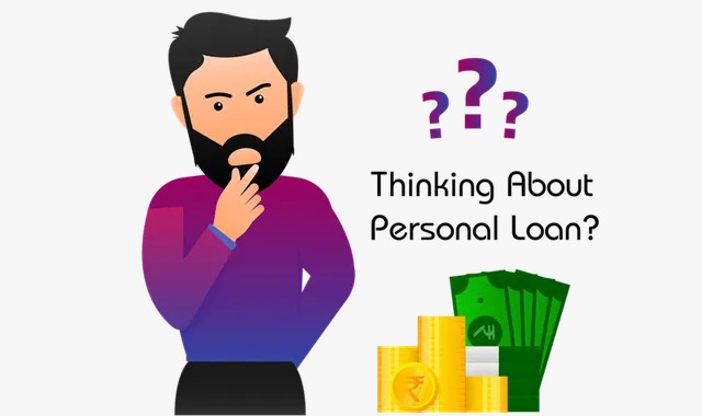 Indian man comparing loan documents with calculator and mobile app