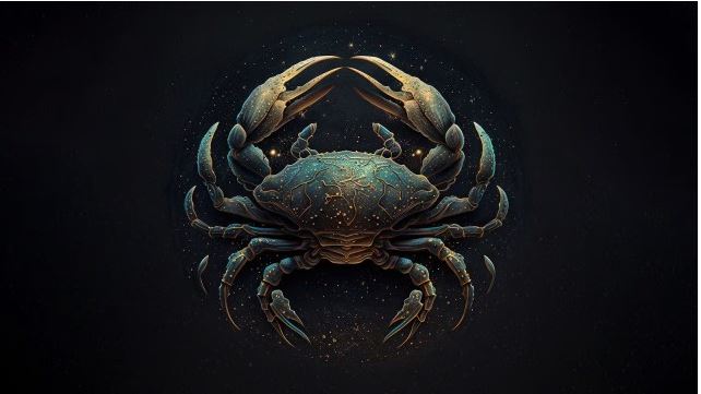 “Cancer zodiac symbol with stars and astrology chart for July 6, 2025”