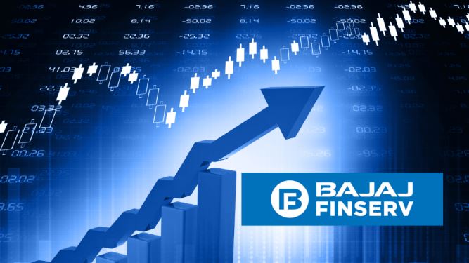 "Bajaj Finance Q1 performance chart with loan book growth and Jefferies buy recommendation"