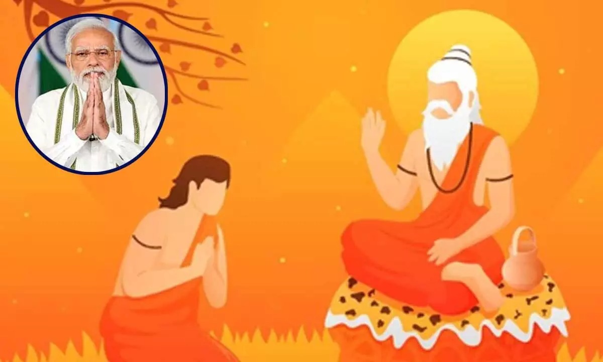 PM Modi greets the nation on Guru Purnima 2025 with folded hands and a message of gratitude