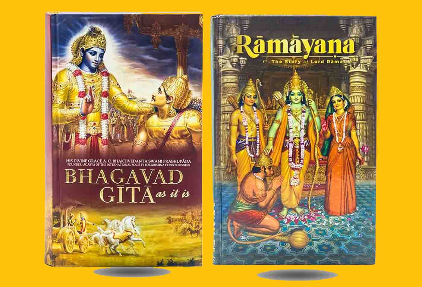 Students reading Bhagavad Gita and Ramayana as part of school syllabus in India