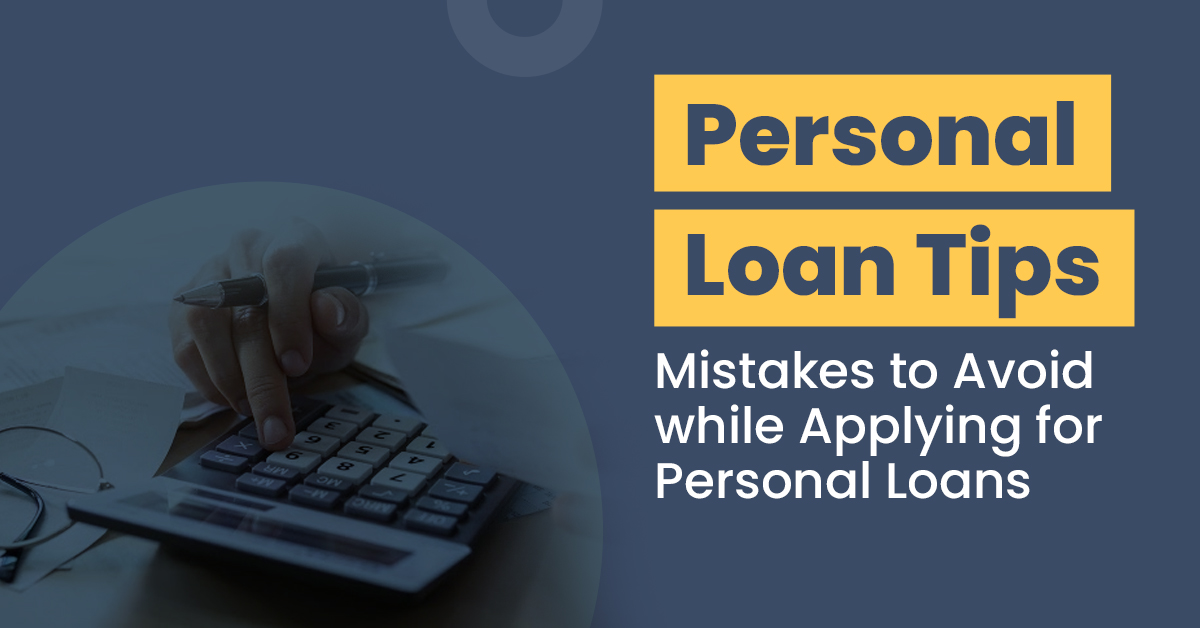 Person checking an online loan app with warning signs around, showing mistakes to avoid – Vizzve Finance