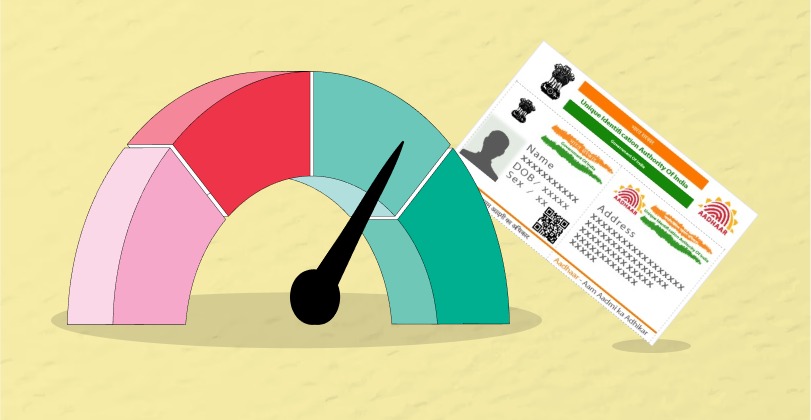 A digital dashboard showing PAN, Aadhaar, and CIBIL with alerts and notifications.