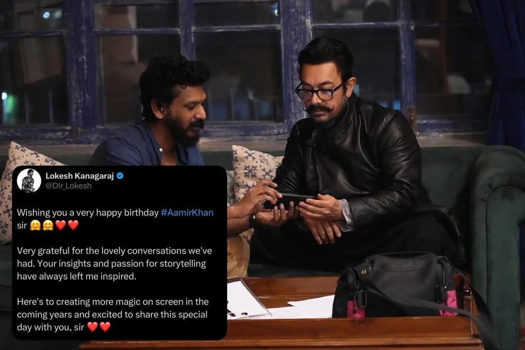 Lokesh Kanagaraj and Aamir Khan discussing Coolie role leak and new superhero action film