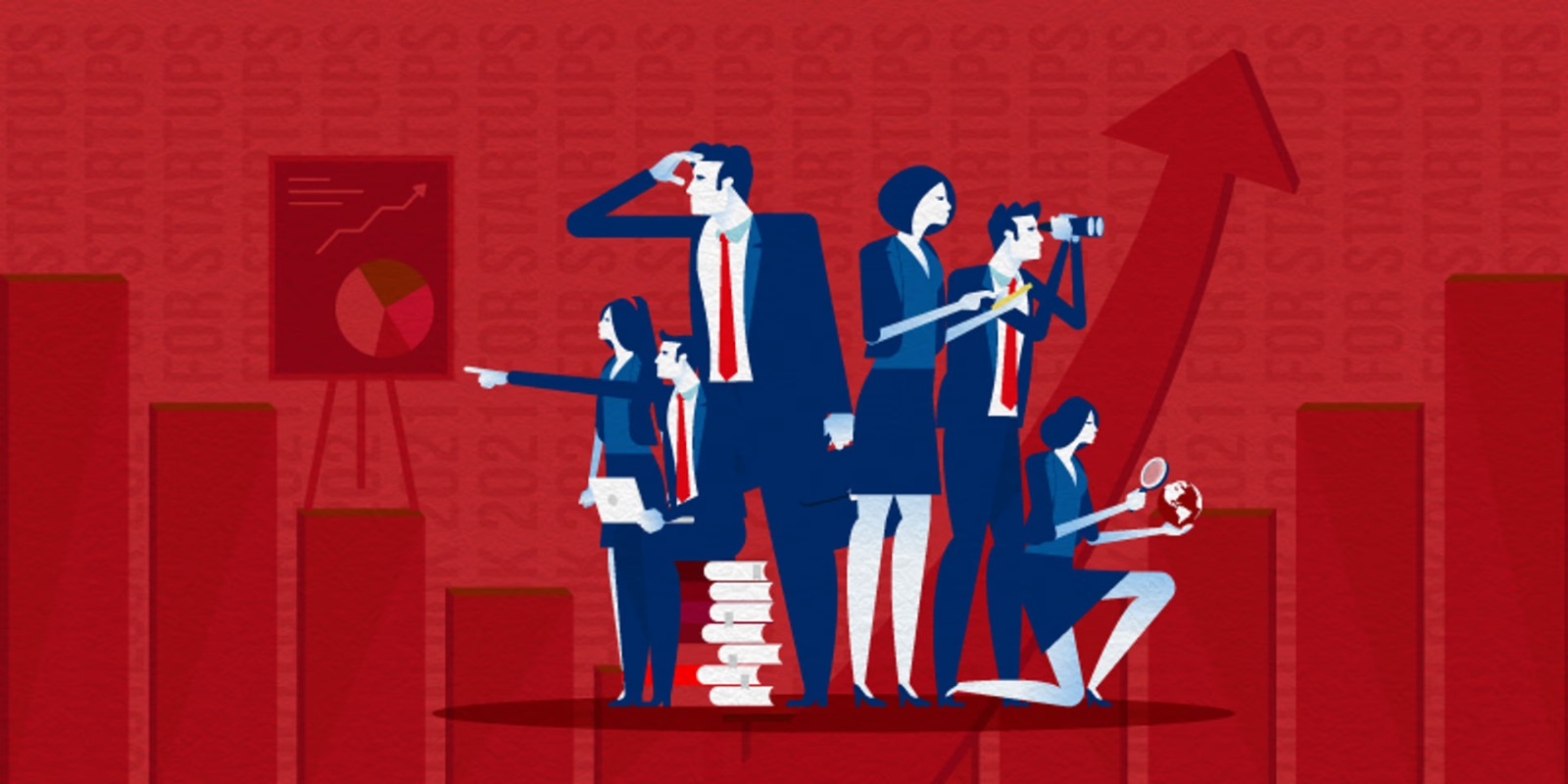 A chart showing Indian startups like Zomato, Nykaa, and Paytm rising into the profit zone, with an investor watching on a mobile screen.