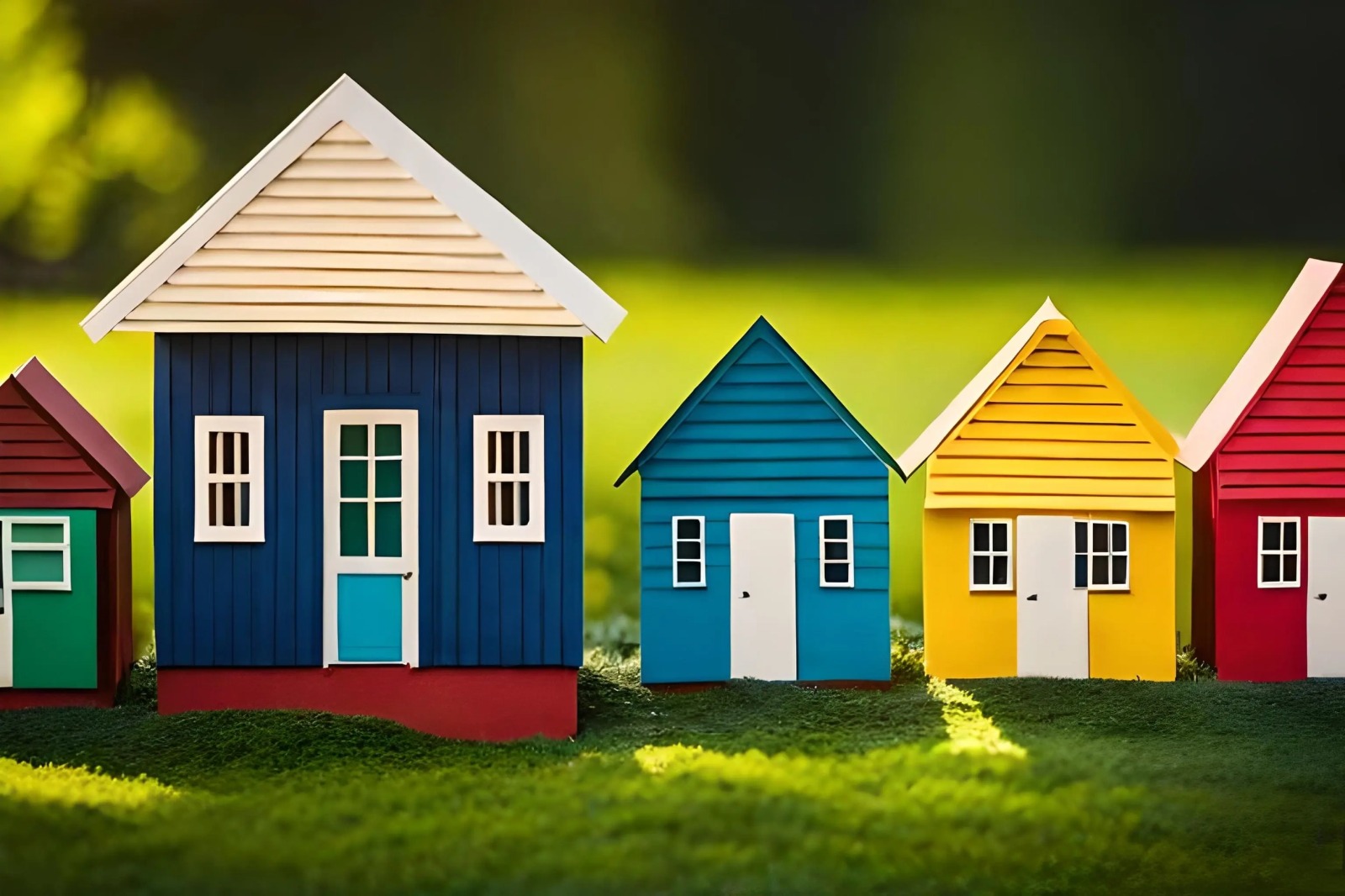A happy Indian family in front of their new affordable home under the Bharat Housing Yojana 2025, with a Vizzve finance app open showing a home loan tracker.