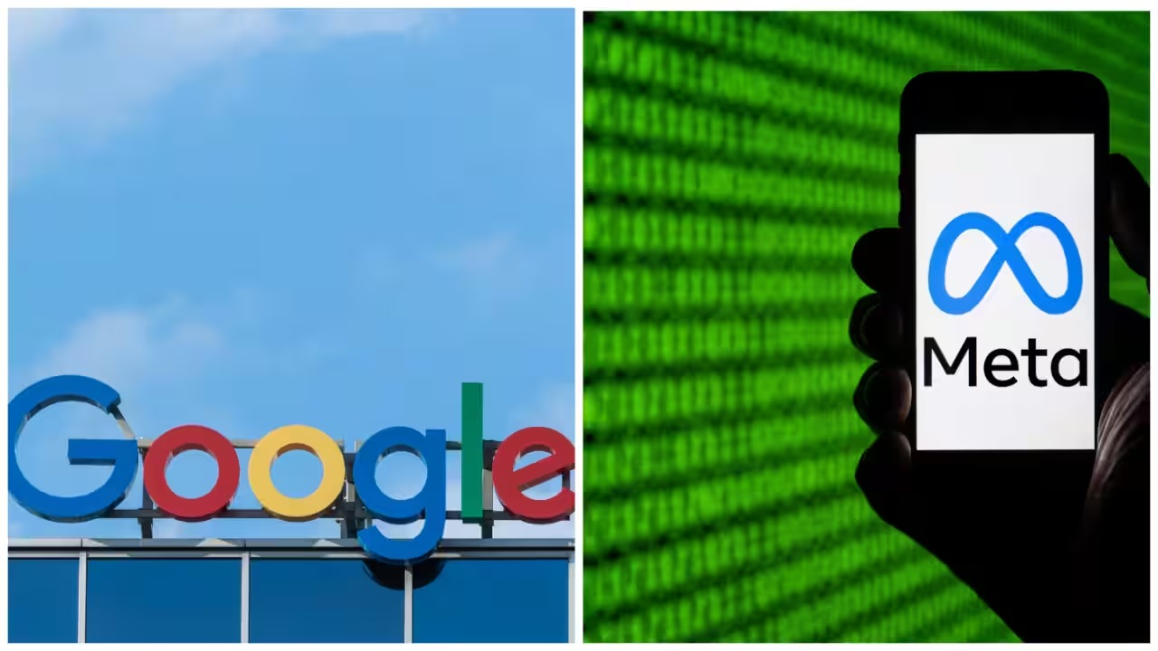 ED logo next to Google and Meta logos with a warning banner on betting app ads and digital fraud.