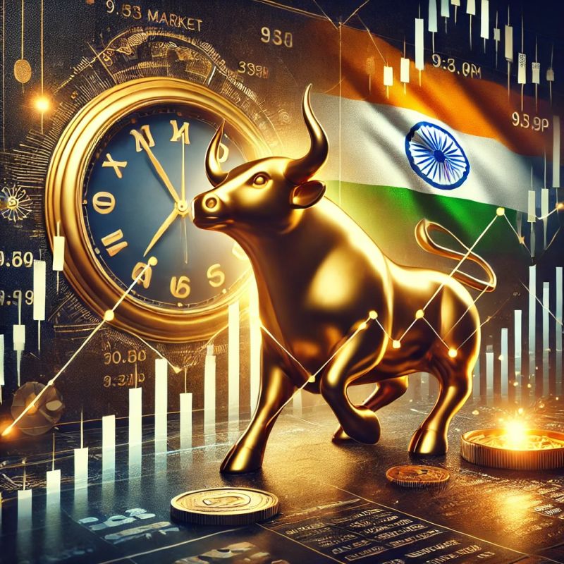 Indian stock market chart showing early trade dip due to foreign outflows and Axis Bank selling pressure