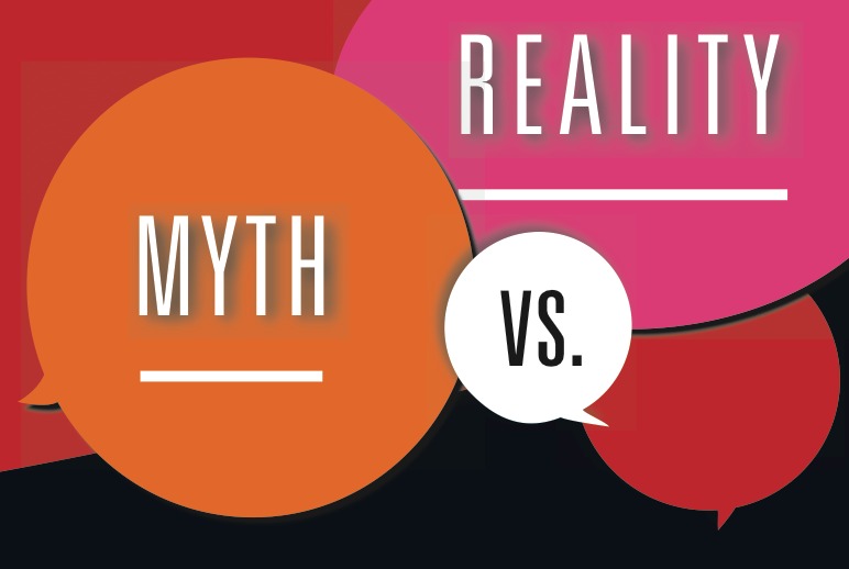 A person tearing a paper titled “Loan Myths” with Vizzve branding