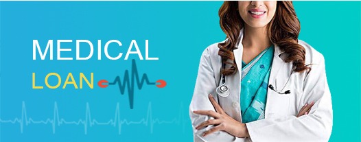 Vizzve-branded image showing patient and doctor with medical loan approval process