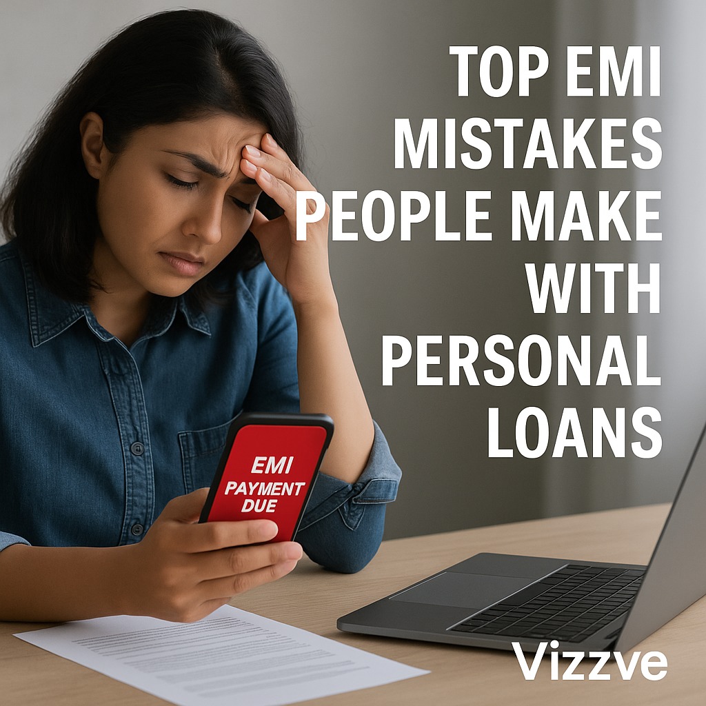 Young professional stressed over EMI payment reminders on phone and laptop