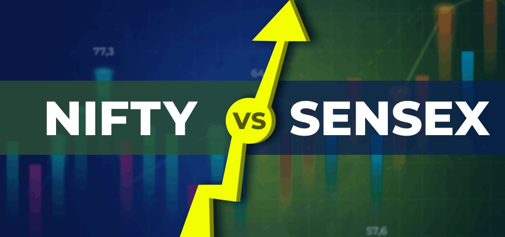 Sensex vs Nifty graphic showing India’s top stock market indices