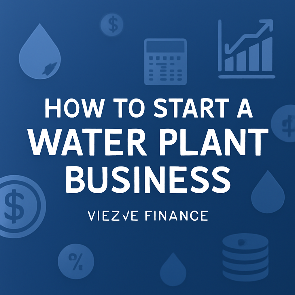 Entrepreneur starting a mineral water plant in India with industrial machinery in background