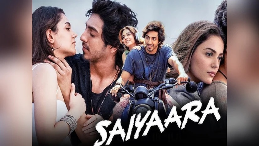 Ahaan Panday and Aneet Padda in Saiyaara romantic scene, with box office figures crossing ₹250 crore