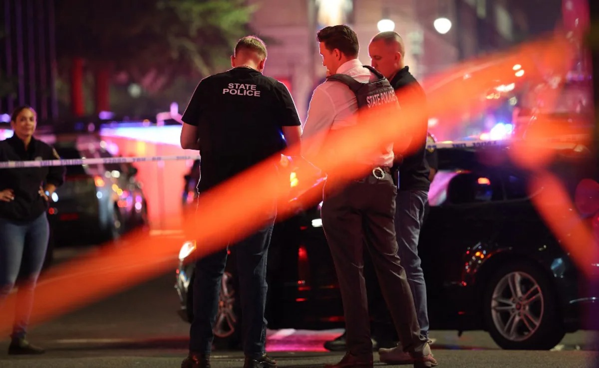 Emergency responders outside Manhattan office after shooting targeting NFL HQ