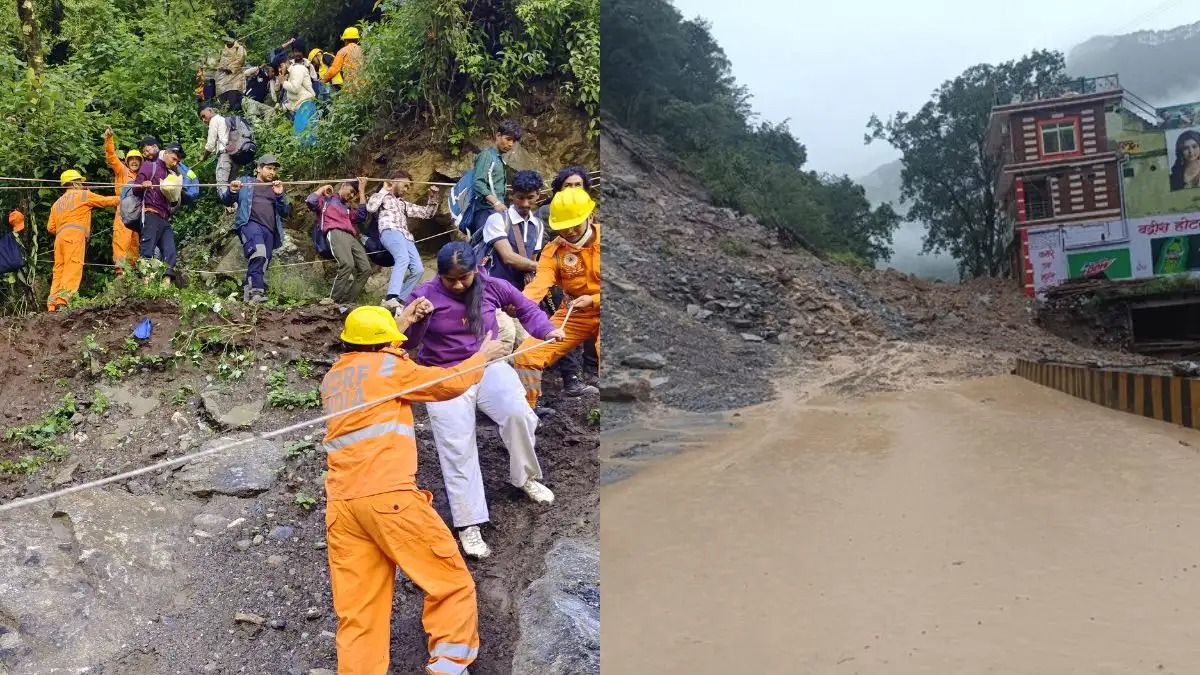 Kedarnath pilgrims waiting at Sonprayag after yatra halted due to landslides – July 2025