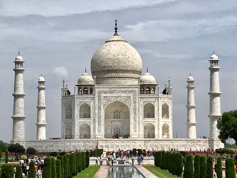 Collage of romantic Indian monuments like Rani ki Vav, Bibi ka Maqbara, and Mehtab Bagh — showcasing hidden love stories beyond Taj Mahal.