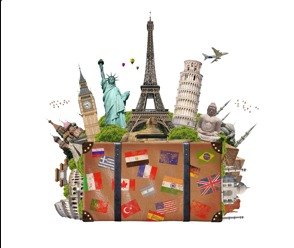 "First-time flyer checking in at airport terminal"