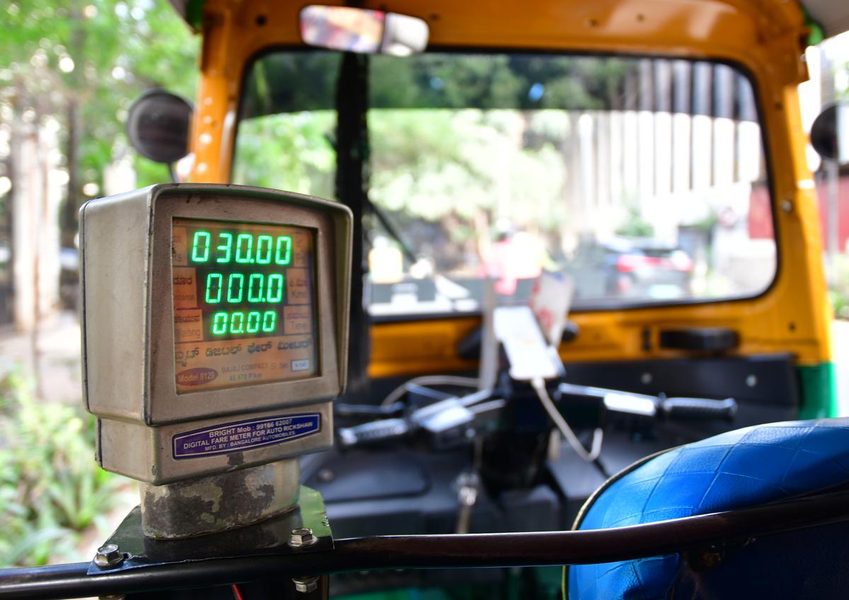 Bengaluru taxi with fare meter turned off amid rising fare complaints from passengers