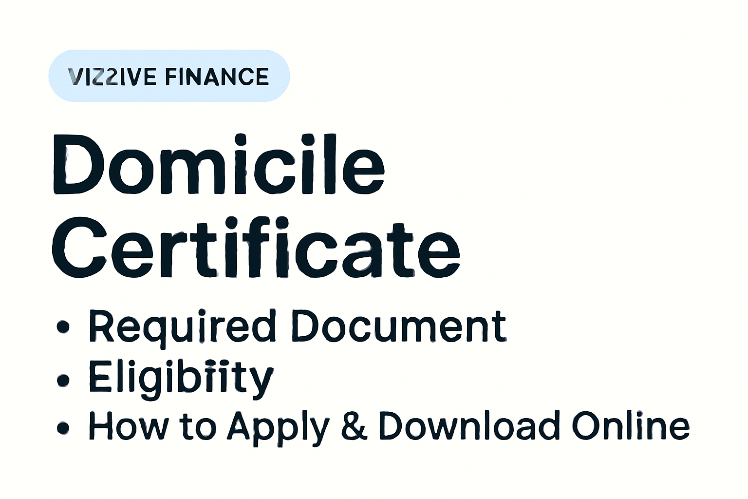 Step-by-step online application for domicile certificate in India