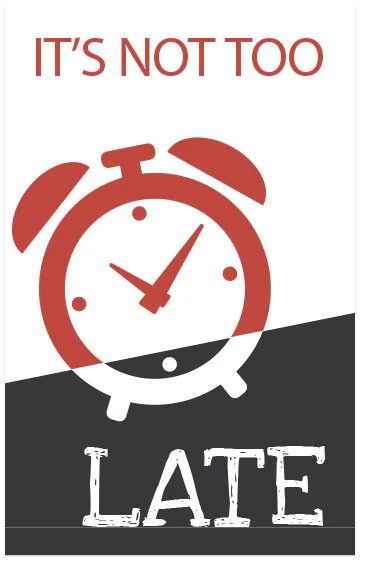 A person standing on a path at sunrise, symbolizing a new beginning, with a book in hand and blank pages ahead.