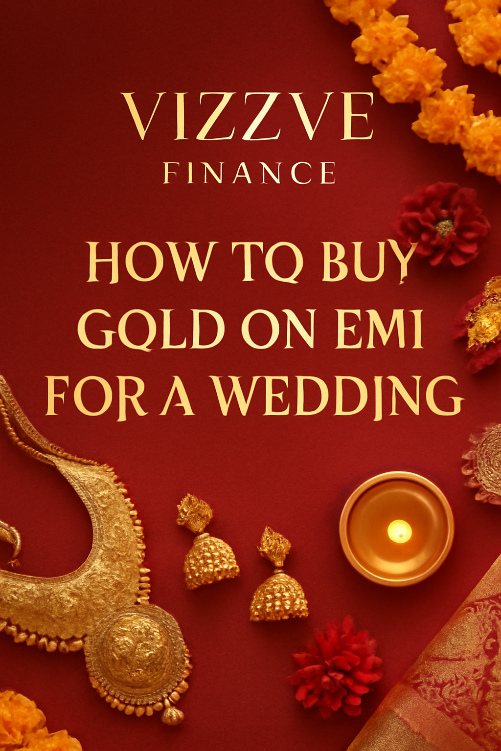 “A bride choosing gold jewellery on EMI for her wedding”