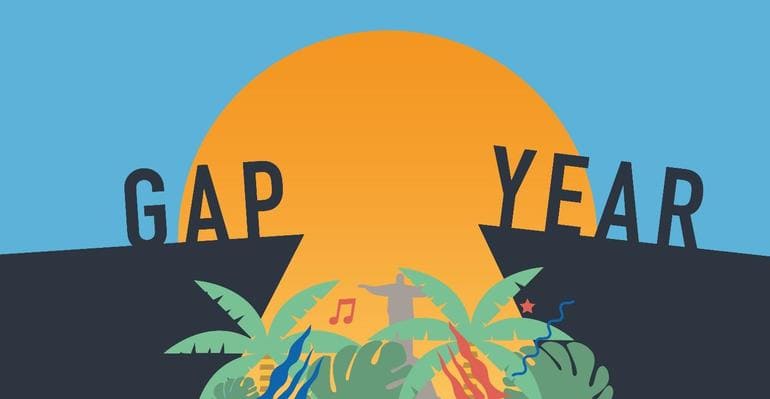 A young Indian student backpacking through the mountains during their gap year, journaling their experiences.