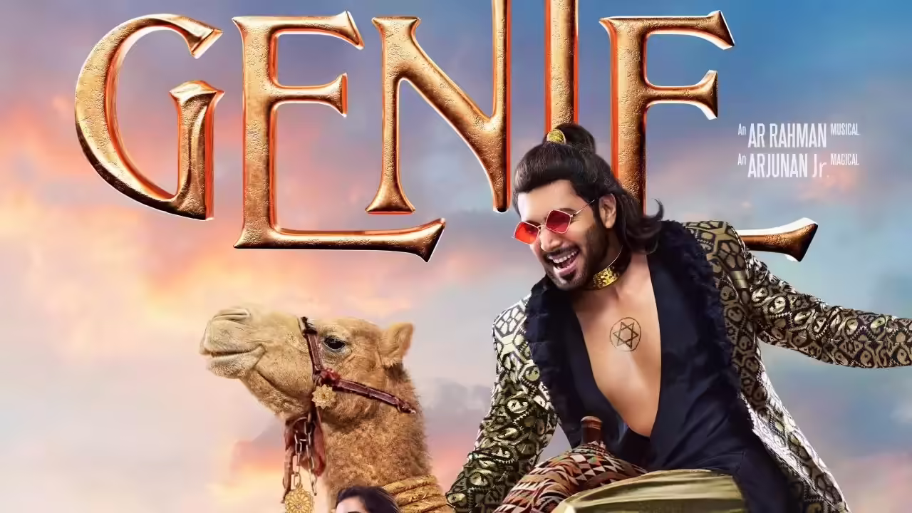 Jayam Ravi striking a powerful pose in the first look poster of his upcoming movie ‘Genie’