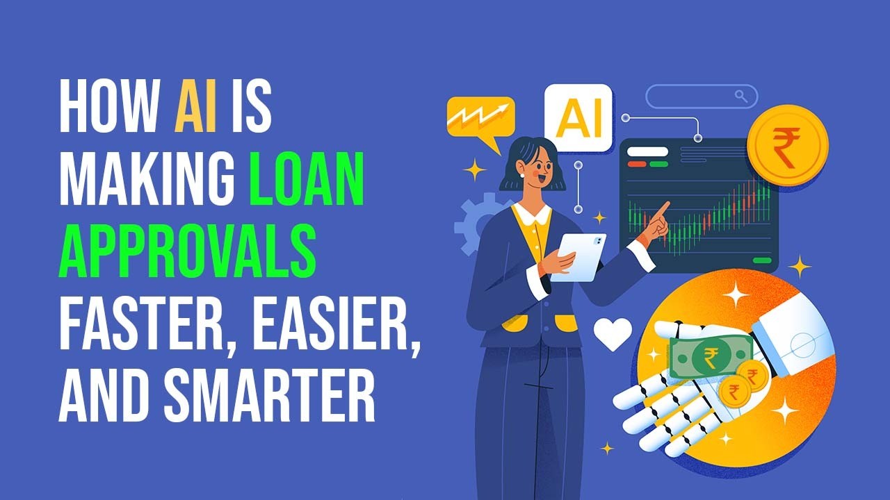 AI-powered system analyzing digital financial profile for instant loan approval