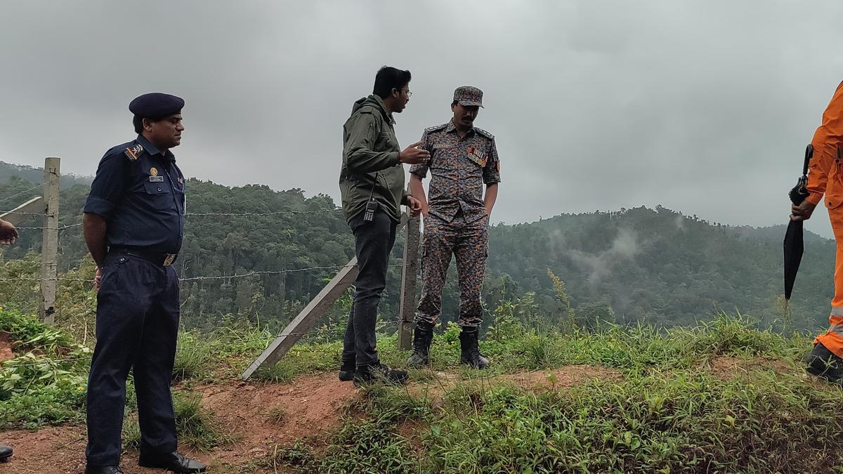 Dense forested hills in Kodagu district showing terrain vulnerable to landslips during heavy rains