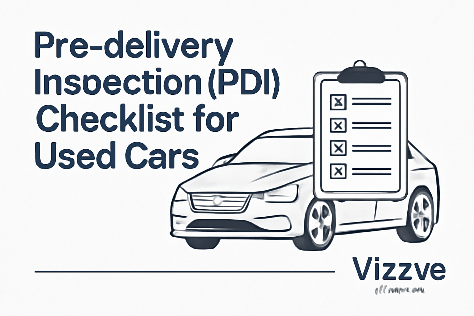 Used car PDI checklist guide with inspection points