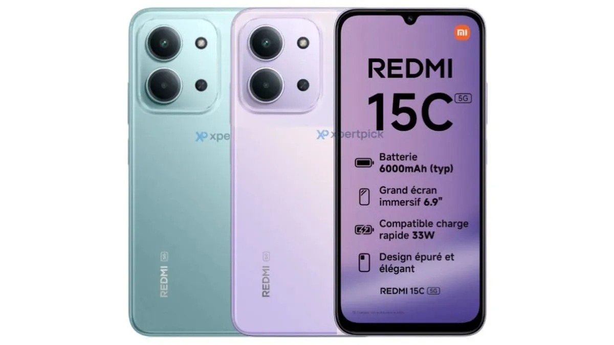 Redmi 15C smartphone front and back design