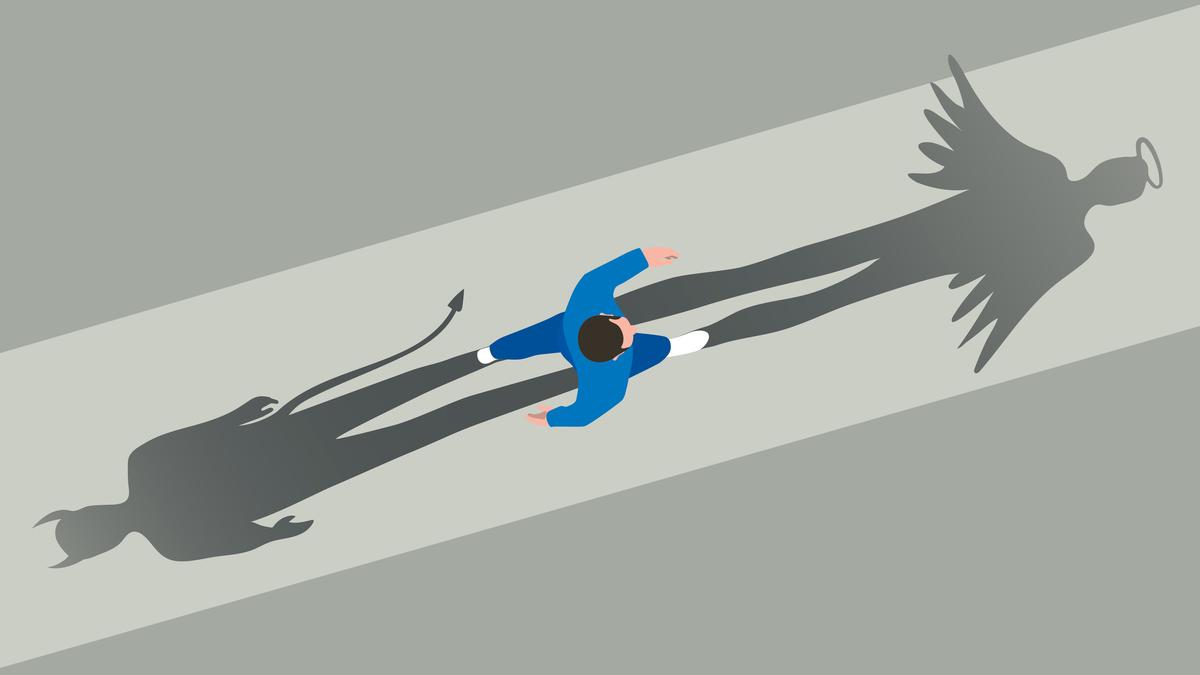 Conceptual illustration showing the psychological impact of institutional complicity and moral injury causing emotional distress and betrayal