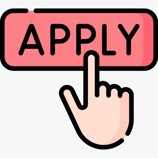 Hand clicking 'Apply' on instant loan app with checklist overlay and alert icons