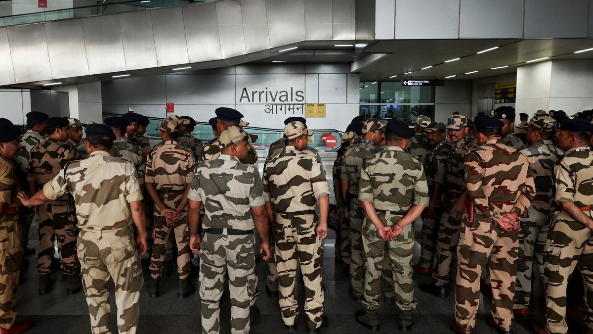 CISF personnel during training with industrial infrastructure in the background, representing upcoming force expansion in Maoist-affected states
