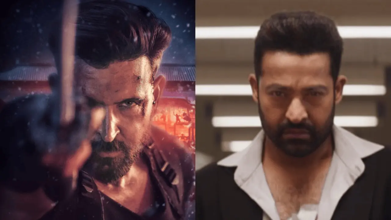 Jr NTR and Hrithik Roshan sharing a fun moment during a social media exchange about their movie War 2