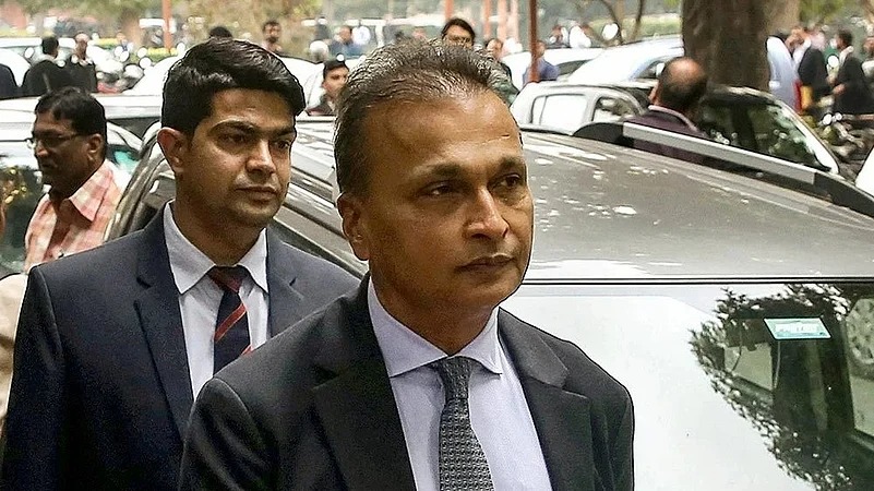 Anil Ambani walking into Enforcement Directorate office in Mumbai