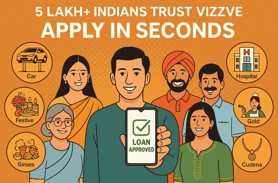 A person using Vizzve Finance app to apply for a personal loan