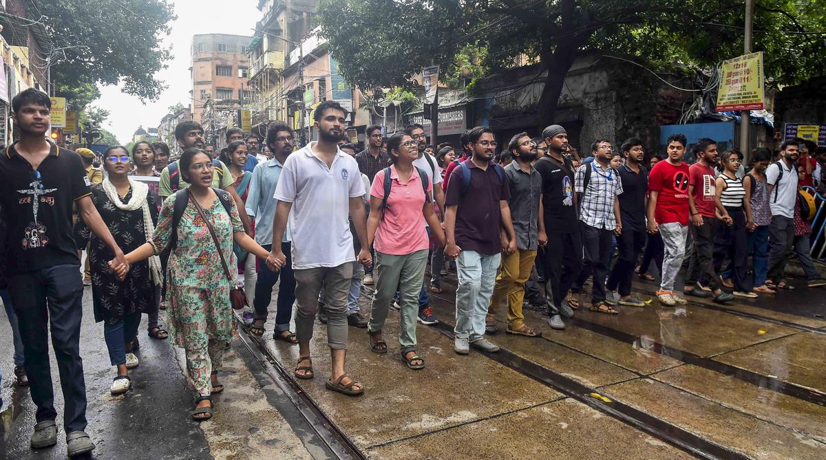 Quiet street in RG Kar area, known as a safe city