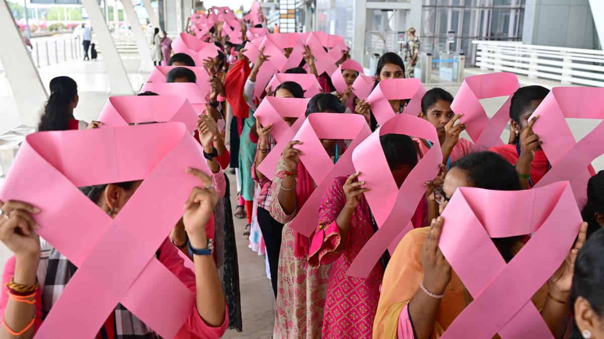 Medical illustration showing advanced breast cancer treatment options including targeted therapy, immunotherapy, and precision medicine