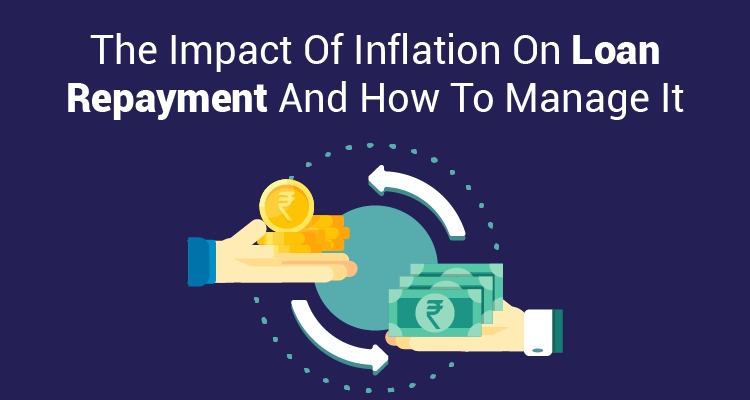 Graph showing inflation impact on loan repayments with Vizzve Finance branding